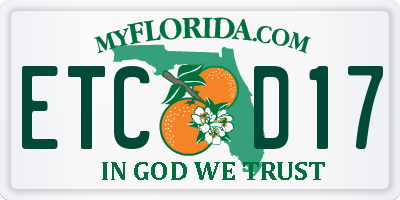 FL license plate ETCD17