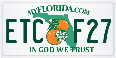 FL license plate ETCF27