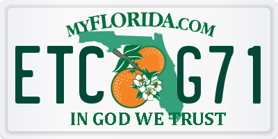 FL license plate ETCG71