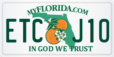 FL license plate ETCJ10