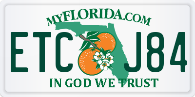 FL license plate ETCJ84