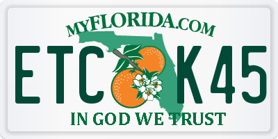 FL license plate ETCK45