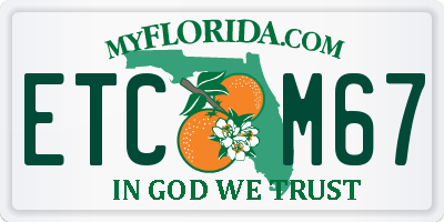 FL license plate ETCM67