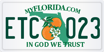 FL license plate ETCO23