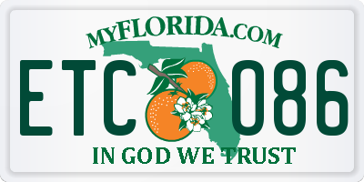 FL license plate ETCO86