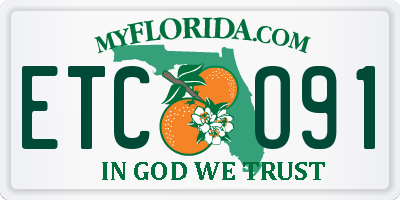 FL license plate ETCO91