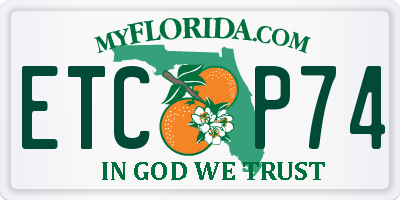 FL license plate ETCP74