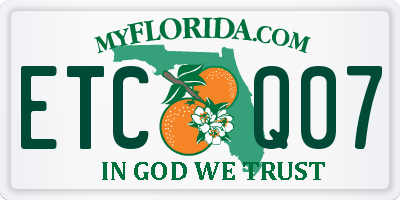 FL license plate ETCQ07