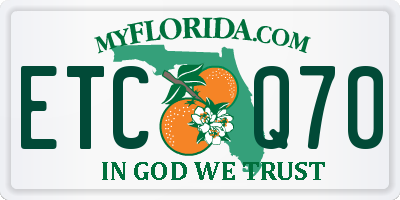 FL license plate ETCQ70