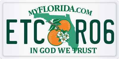 FL license plate ETCR06