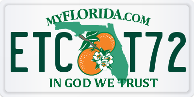 FL license plate ETCT72