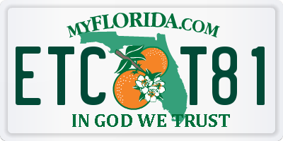 FL license plate ETCT81