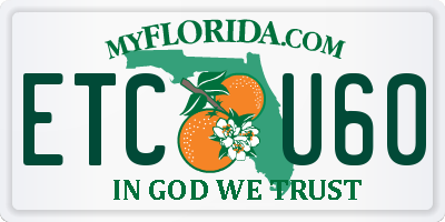 FL license plate ETCU60
