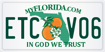 FL license plate ETCV06