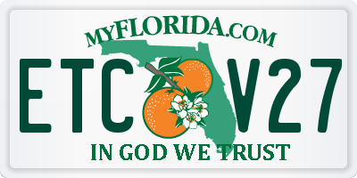 FL license plate ETCV27