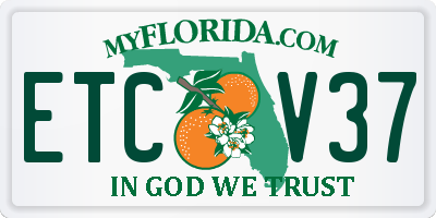 FL license plate ETCV37
