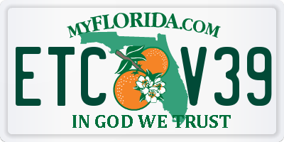 FL license plate ETCV39