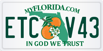 FL license plate ETCV43