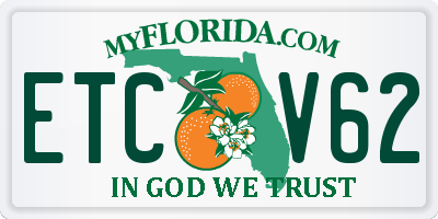 FL license plate ETCV62