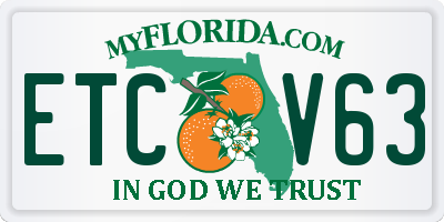 FL license plate ETCV63