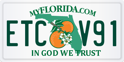 FL license plate ETCV91