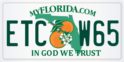 FL license plate ETCW65