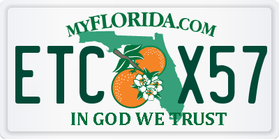 FL license plate ETCX57