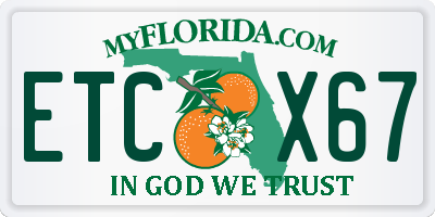 FL license plate ETCX67