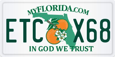 FL license plate ETCX68