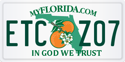 FL license plate ETCZ07