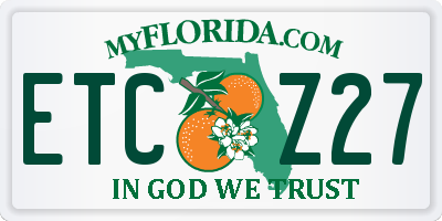 FL license plate ETCZ27