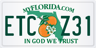 FL license plate ETCZ31