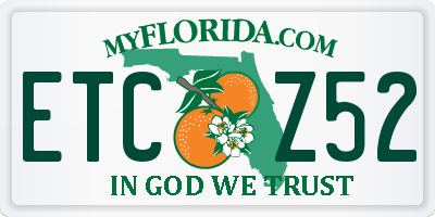FL license plate ETCZ52