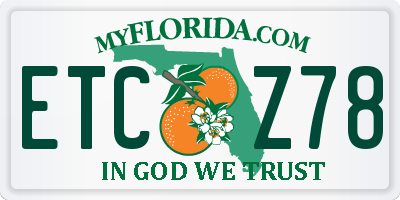 FL license plate ETCZ78