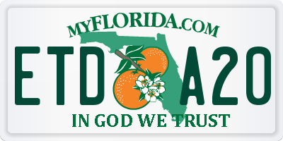 FL license plate ETDA20