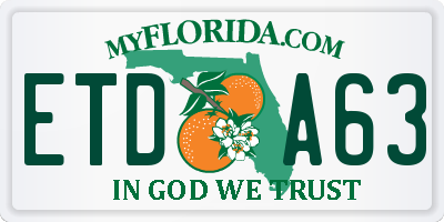 FL license plate ETDA63