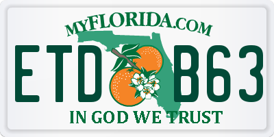 FL license plate ETDB63