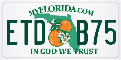 FL license plate ETDB75
