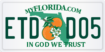 FL license plate ETDD05