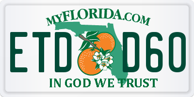 FL license plate ETDD60