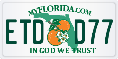 FL license plate ETDD77