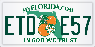 FL license plate ETDE57
