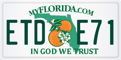 FL license plate ETDE71