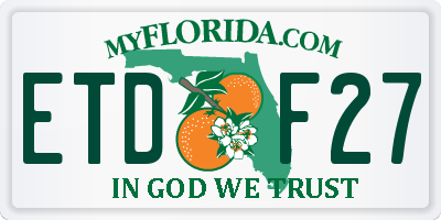 FL license plate ETDF27