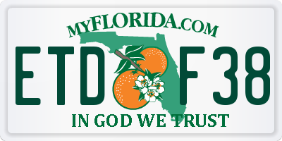 FL license plate ETDF38