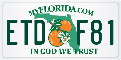 FL license plate ETDF81