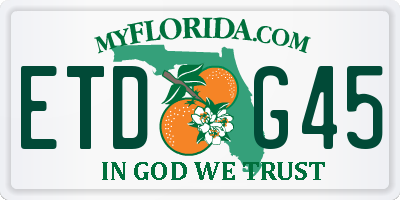 FL license plate ETDG45