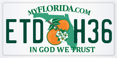 FL license plate ETDH36