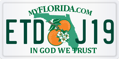 FL license plate ETDJ19