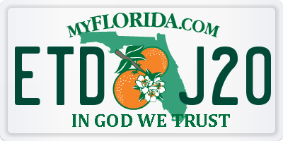 FL license plate ETDJ20